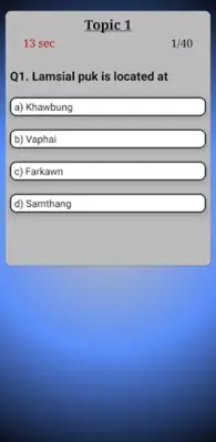 Mizoram GK MCQ android App screenshot 1